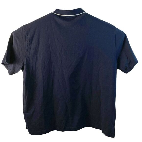 Dockers Mens Short Sleeve Perfect Performance Polo Navy w White Trim 2XL NEW - Picture 4 of 7